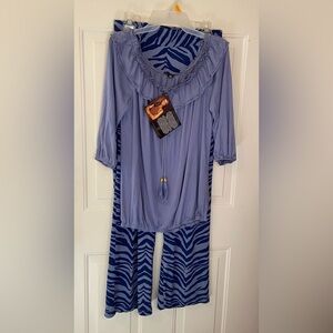Iman 2 piece Animal Print Set Sz M